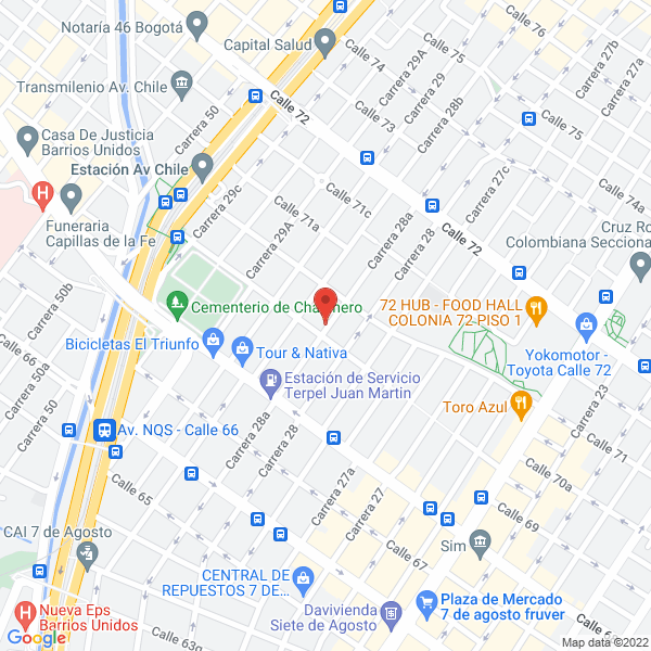 Mapa de Transportes V.H.R. Ltda