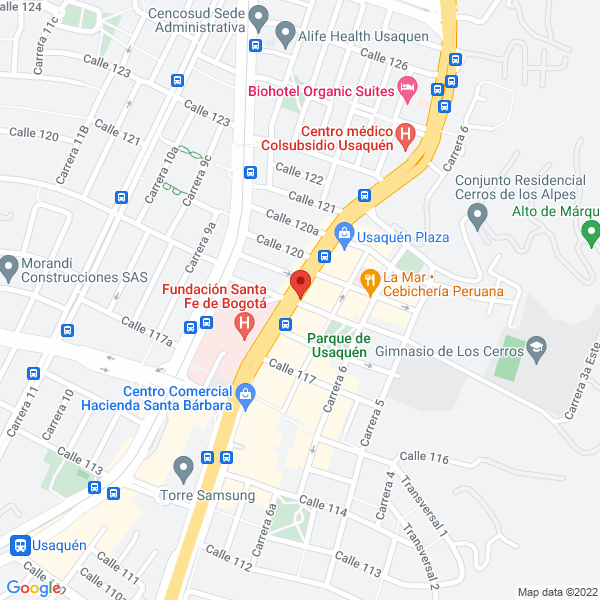 Mapa de Unidad De Diagnóstico Cardiovascular
