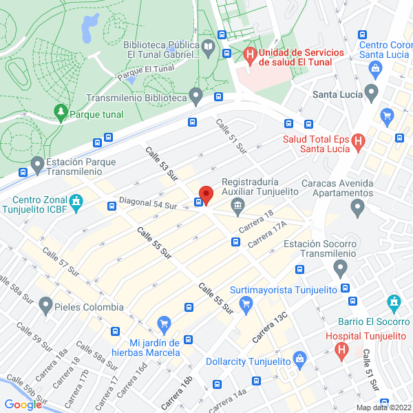 Mapa de Unidad Médica Integral San Carlos