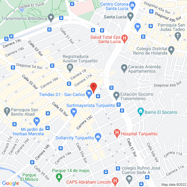 Mapa de Unidad Médica San Carlos