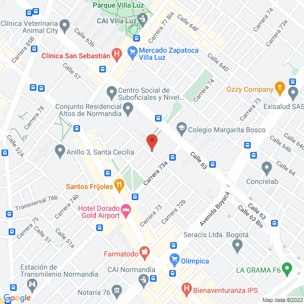 Mapa de Vigilancia Y Seguridad Privada Msg Ltda.
