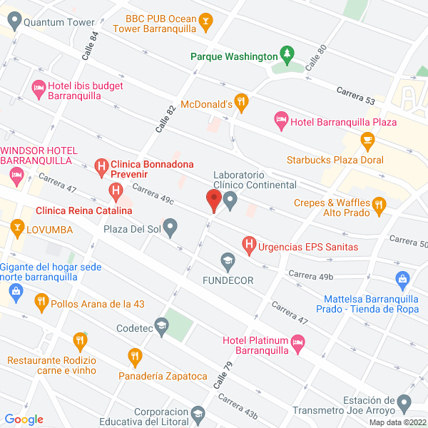 Map of Secares Ltda.