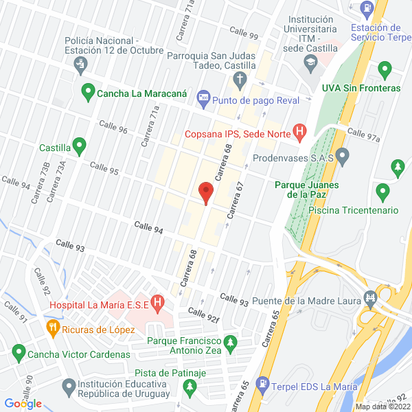 Mapa de Servirefrigeración Grisales