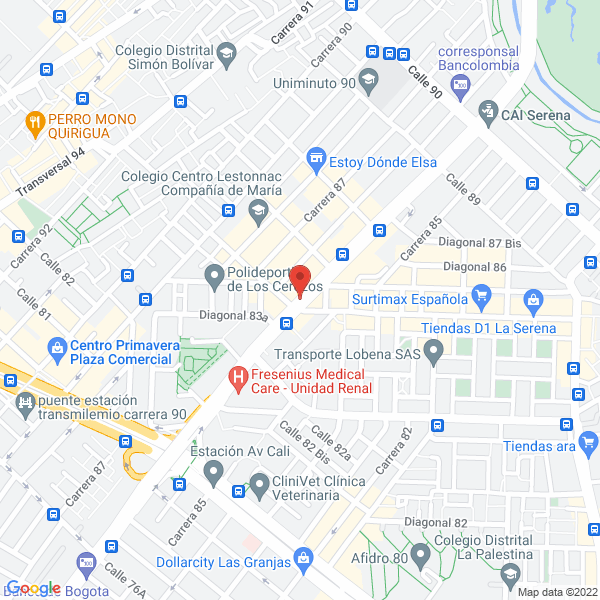 Mapa de Surtidora De Aves La 86