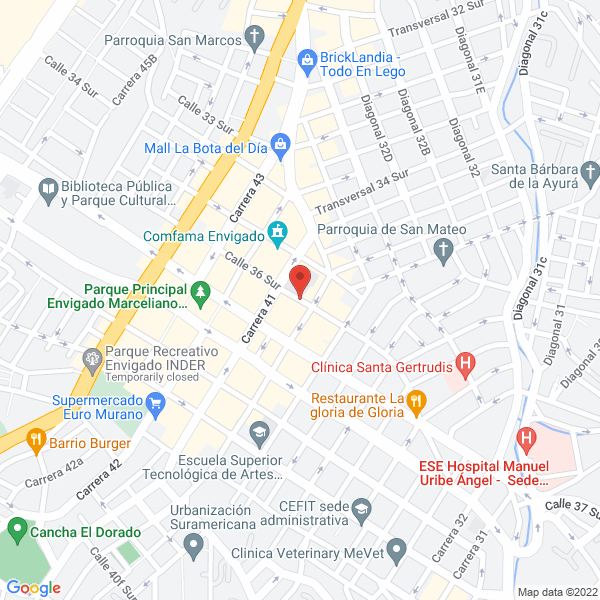 Mapa de Talle Telefónico Envigado