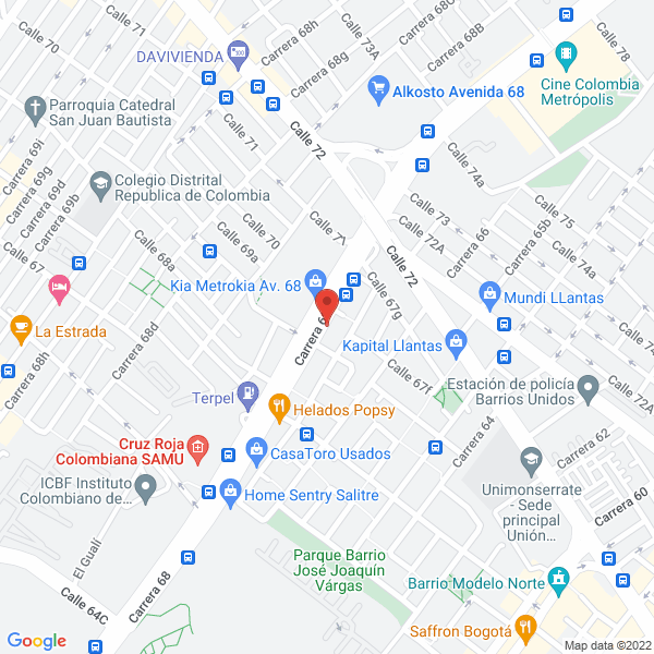 Mapa de Tennis Center Deportes