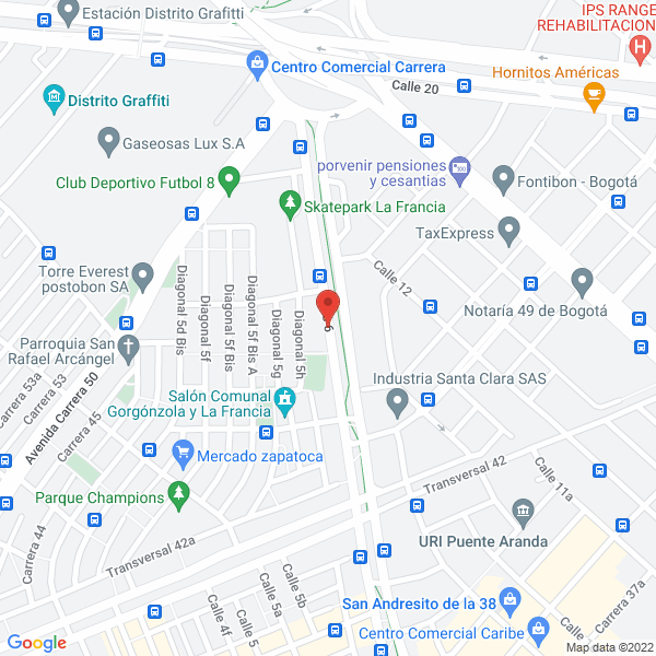 Mapa de Transportes Aliados Ltda.