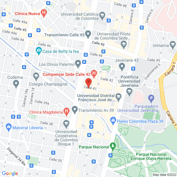 Mapa de Crc Examinate Bogotá Sas