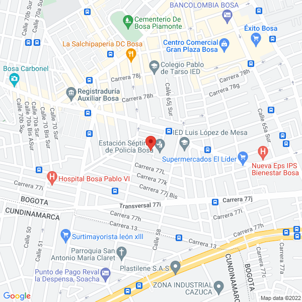 Mapa de Cuarto De Libra Comidas Rápidas