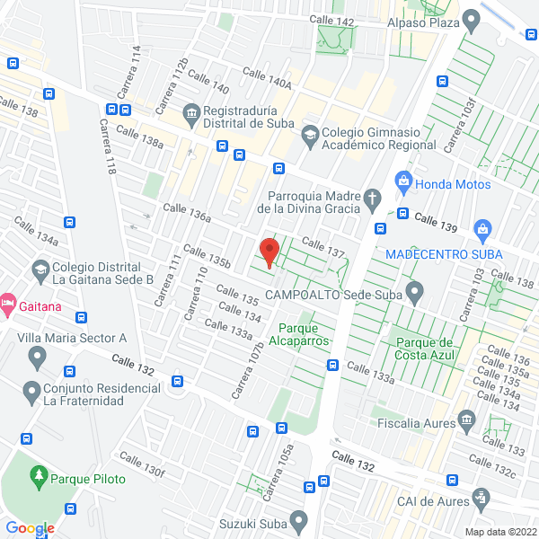 Mapa de Beauty Express