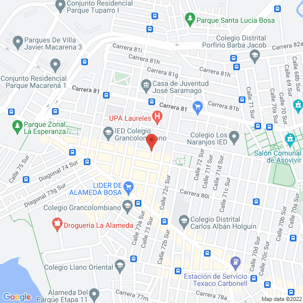 Mapa de Distribuidora Mundo Korea Sas