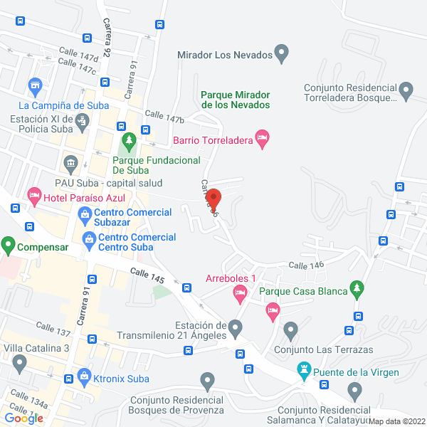 Mapa de Jardín El Bosque Estimulación Temprana