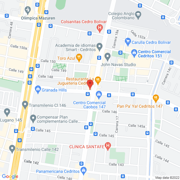 Mapa de Cadecol Casas De Colombia