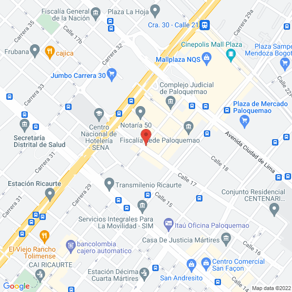 Mapa de Ferreterías Y Máquinas Fermaqs S.A.S.