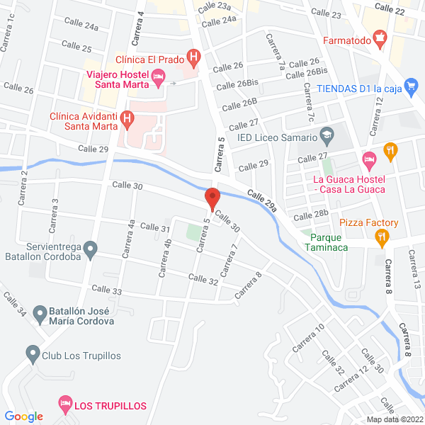 Map of Servientrega Manzanares