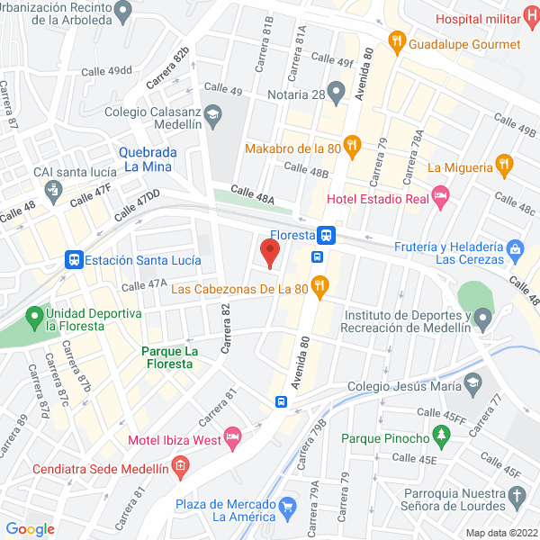 Mapa de Renta Tu Auto Medellin
