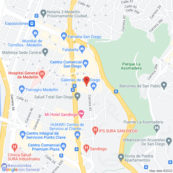 Mapa de Aéreo-Marítimo Marín Quintero Ltda.