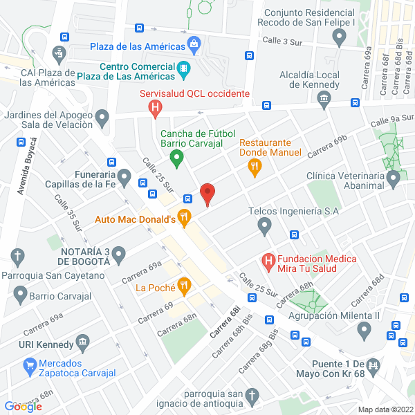 Mapa de Cáqueza En Bogotá