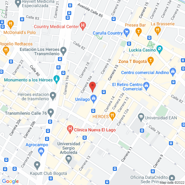 Mapa de Caro Restrepo Y Asociados