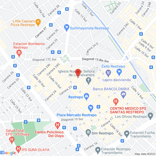 Mapa de Herrajes San Jeronimo S.A.S.