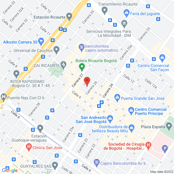 Mapa de Indumetalicas Mt
