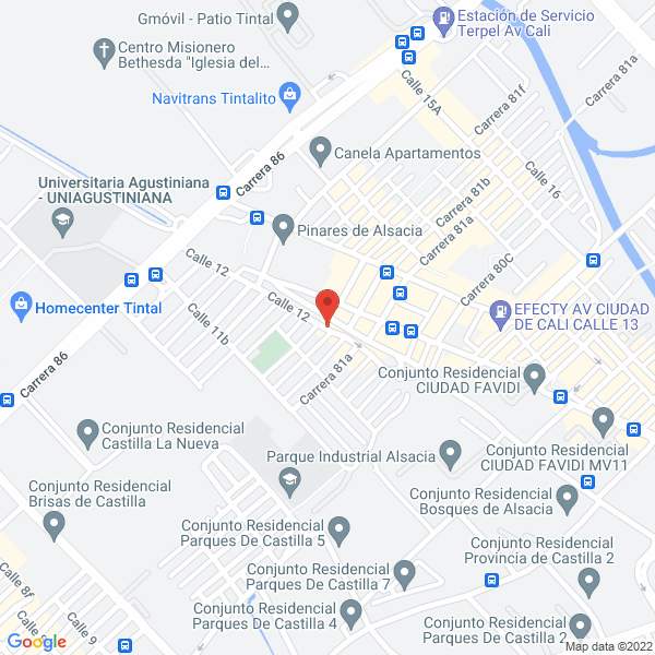 Mapa de Indumetelac