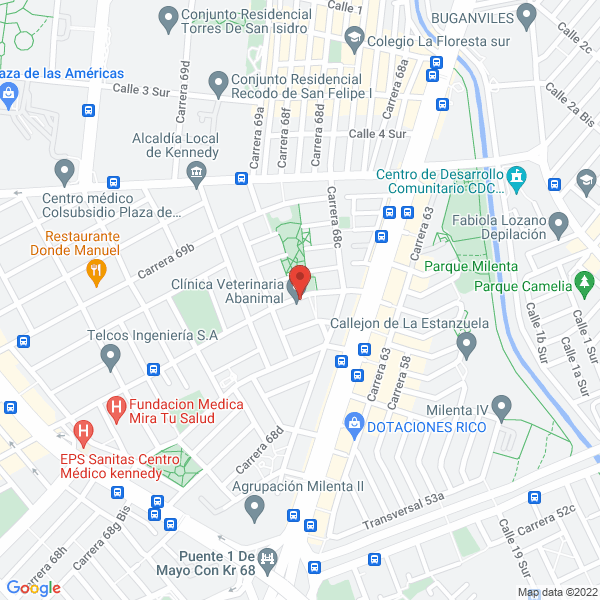 Mapa de Centro Médico Finlay