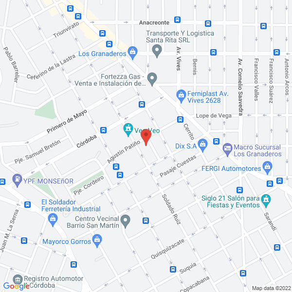 Map of Salon de Fiesta Veo Veo