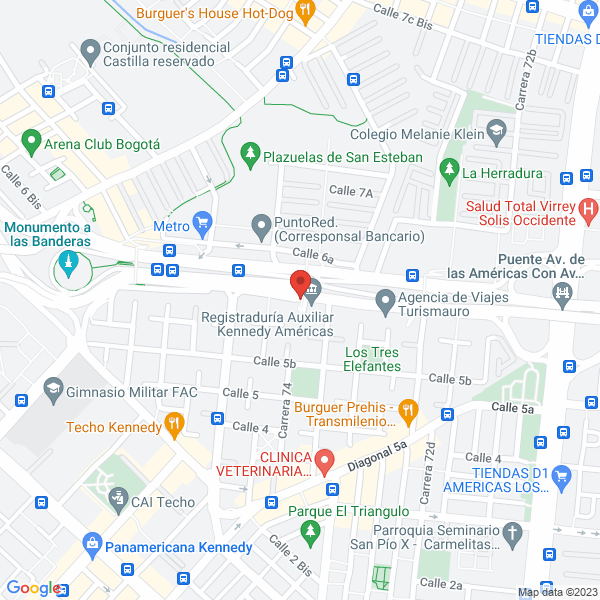 Mapa de Inmobiliaria Las Américas