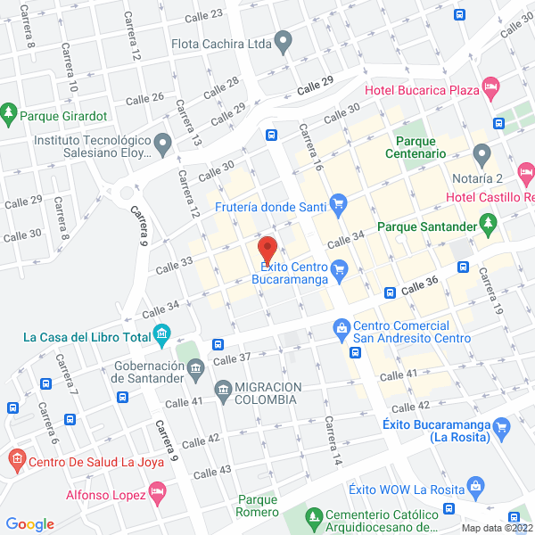 Map of Rodrigo Meza & Asociados - Quiero Clientes
