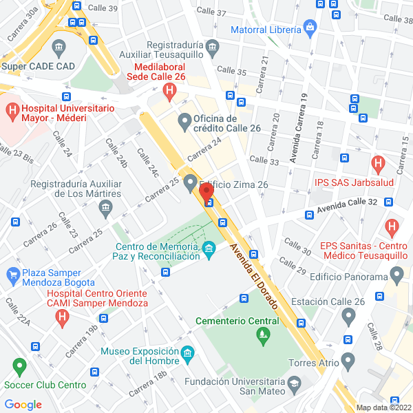 Mapa de Centro Psicológico Anna Freud