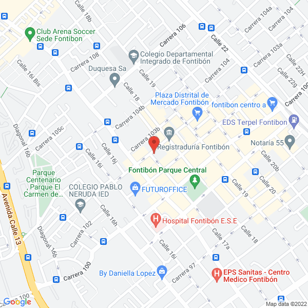 Mapa de Tecni Innova Colombia