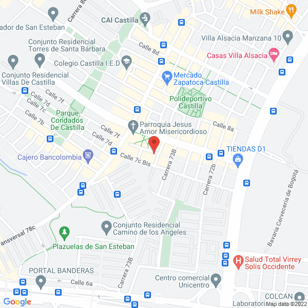 Mapa de Rica Arepa Cris Car