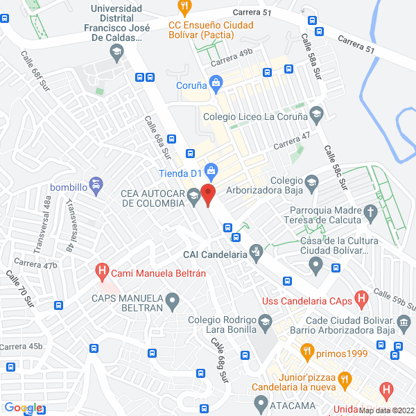 Mapa de Acabados Andrea