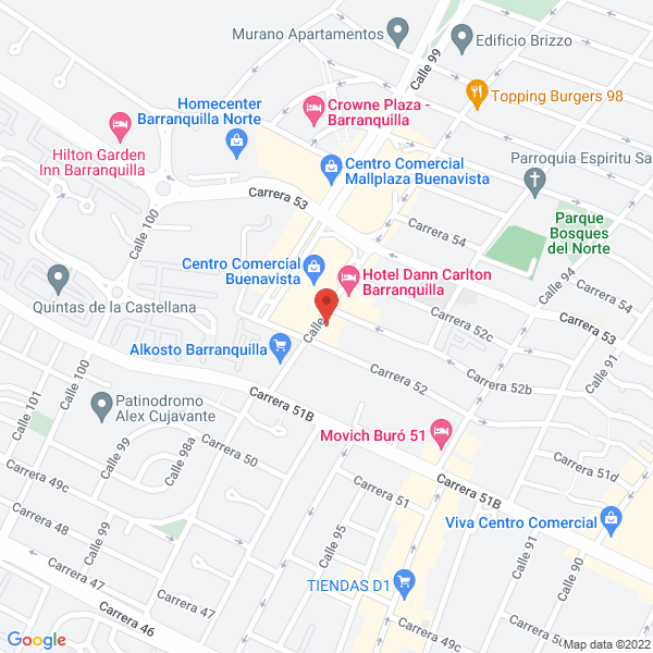 Map of Academia Internacional De Fútbol Atlético Colombia