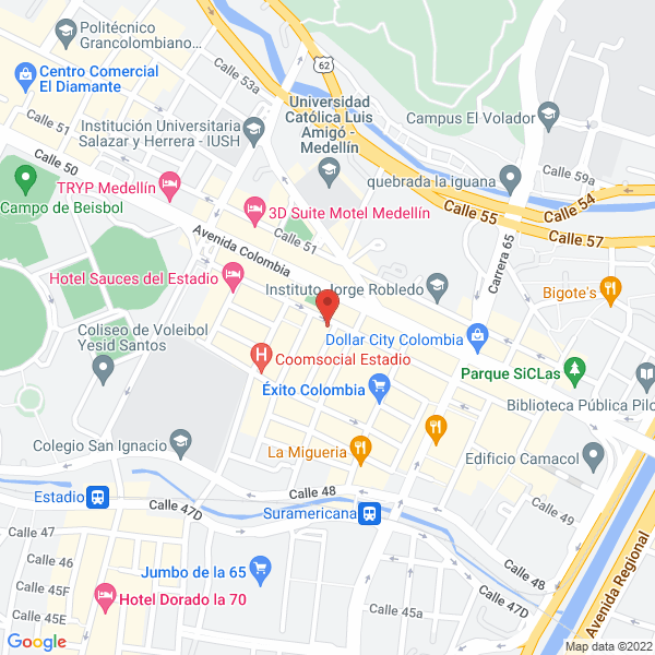 Mapa de Aceros Producciones Y Cía. Ltda.