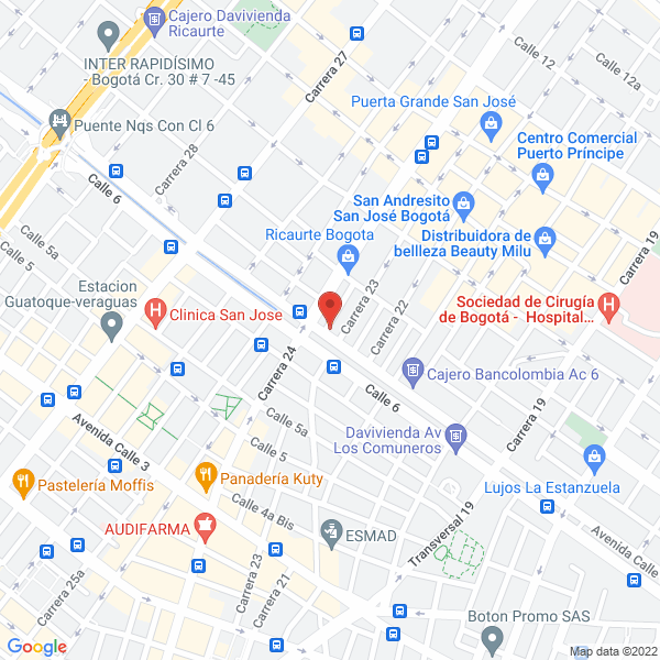 Mapa de Servitrack Parts Sas