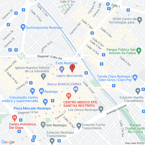 Mapa de Gym Factory Sport S.A.S.