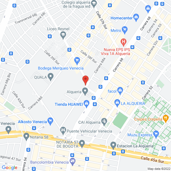 Mapa de Metalicas S.R.