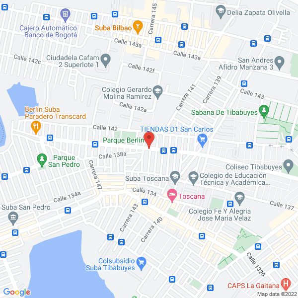 Mapa de Droguería Drogsalud Berlín