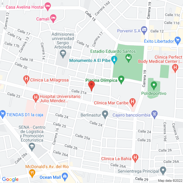 Map of Jardin Infantil Imaginarte Santa Marta