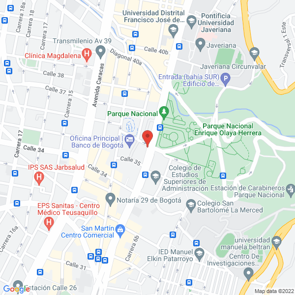 Mapa de Fondo De Empleados Del Banco De Bogotá