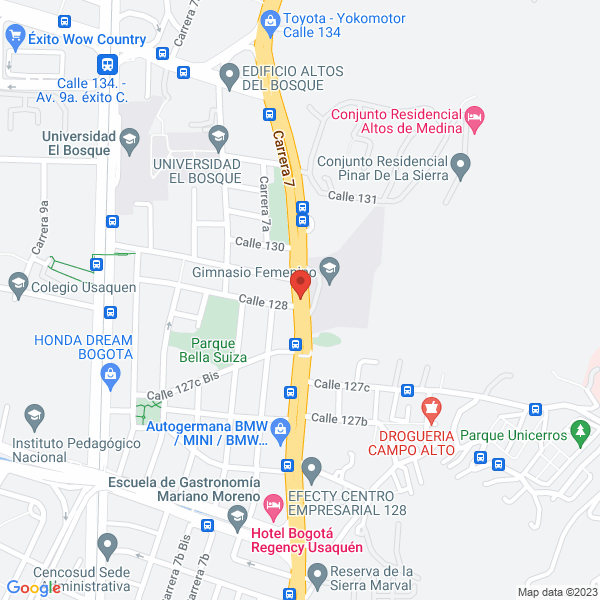 Mapa de Fondo De Empleados Del Gimnasio Femenino Fondefem