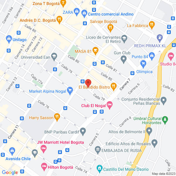 Mapa de Constructora Nio S.A