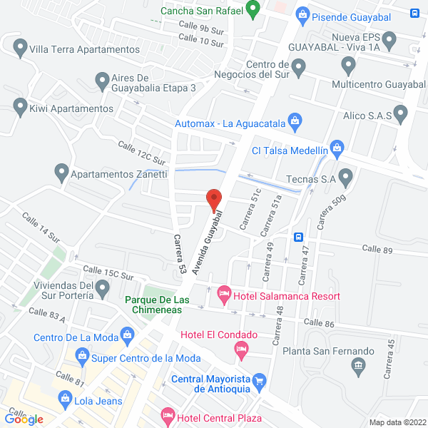 Mapa de Martin Autos Medellin