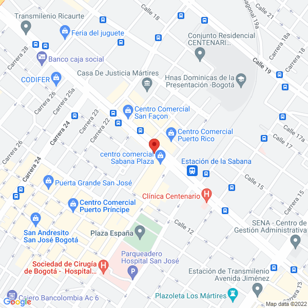 Mapa de Drogueria Sabana Comercial