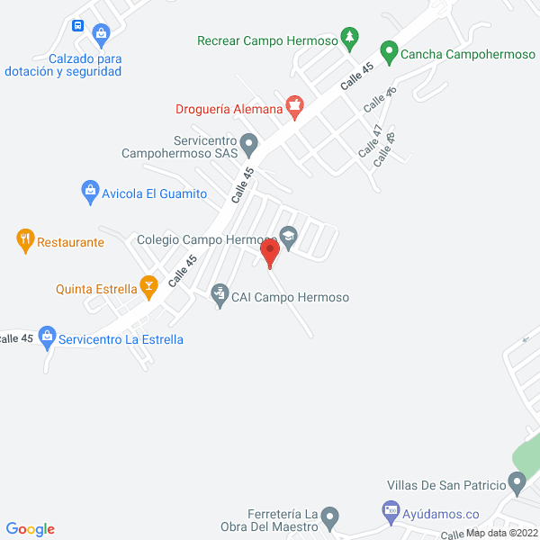 Map of V&M Comunicaciones