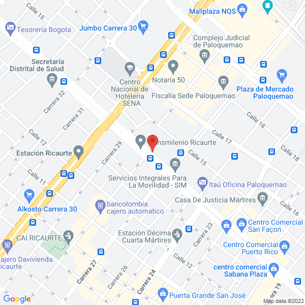 Mapa de Tecni Plantas Y Bombas S.A.S.