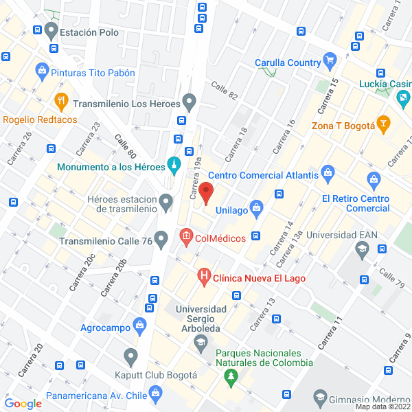 Mapa de Latinoamericana De Bienes Raíces Ltda.