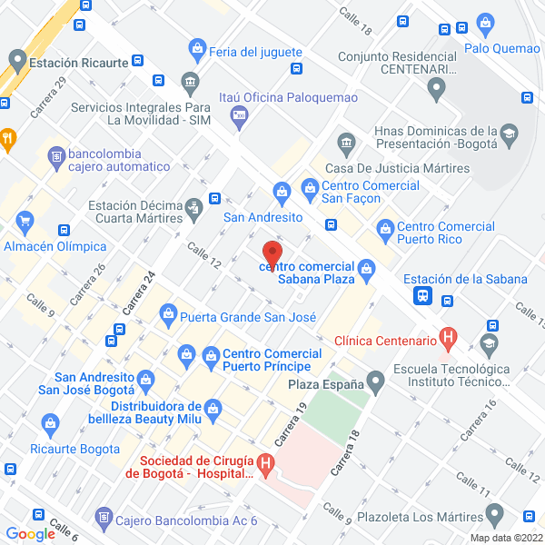 Mapa de Proelectricos Ltda. En Reestructuracion